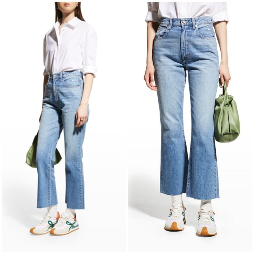 💕SLVRLAKE💕 Frankie High Waist Raw Hem 100% Cotton Jeans ~ Better Days 31 NWT